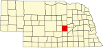 Map of Nebraska highlighting Howard County